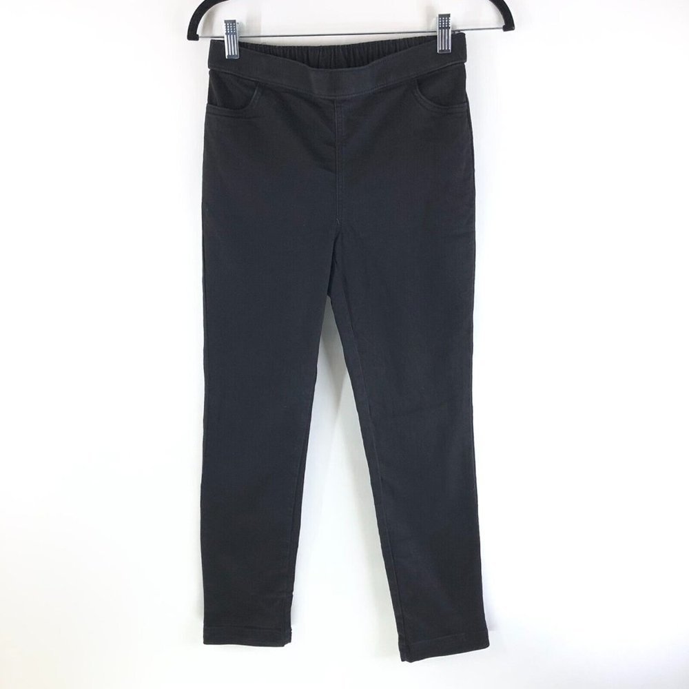 Karen Scott Womens Skinny Jeans Pull On Stretch Pockets Black PS Petite